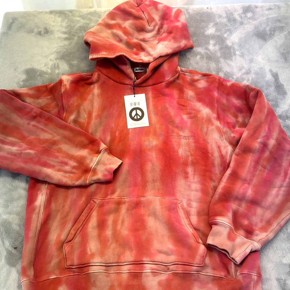 Madhappy Hoodie Unisex S Tie Dye Ruby High-End Streetwear Rare Premium Quality